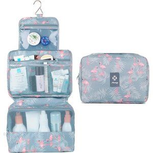 Women Travel Makeup Bag Organizer &Handing Cosmetic Case